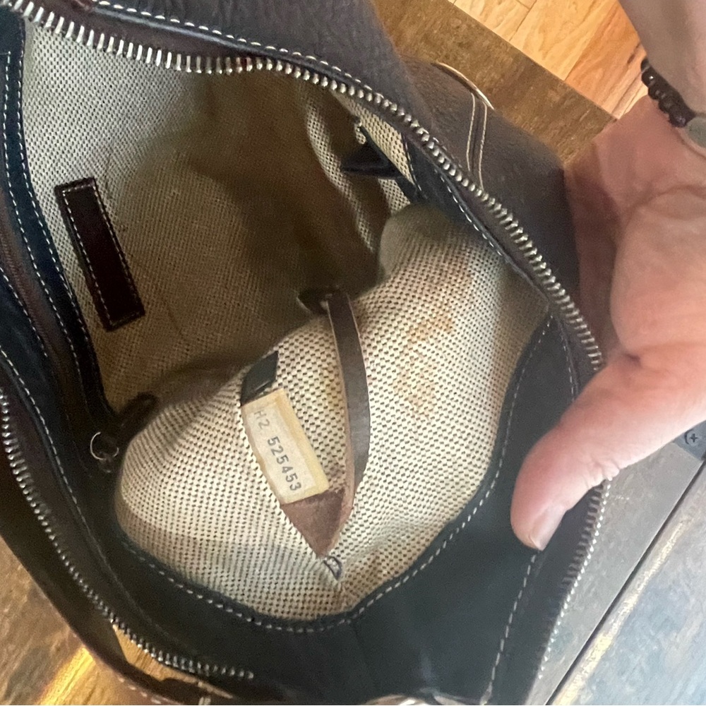 Dooney & Bourke Navy and Brown Shoulder Bag - Picture 10 of 10
